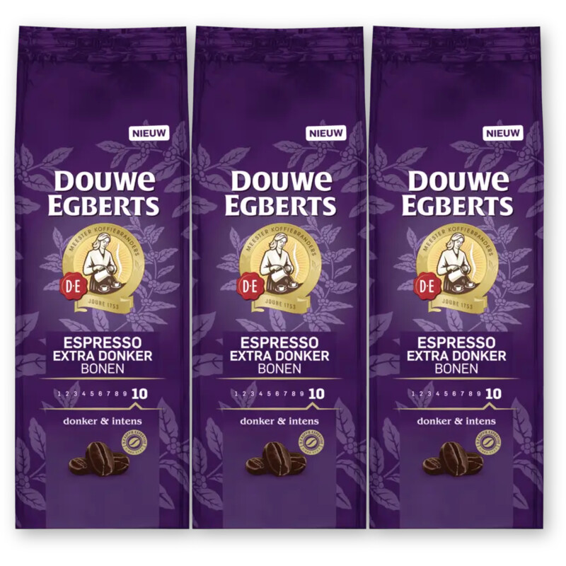 Douwe Egberts Espresso extra donker koffiebonen 3-pack
