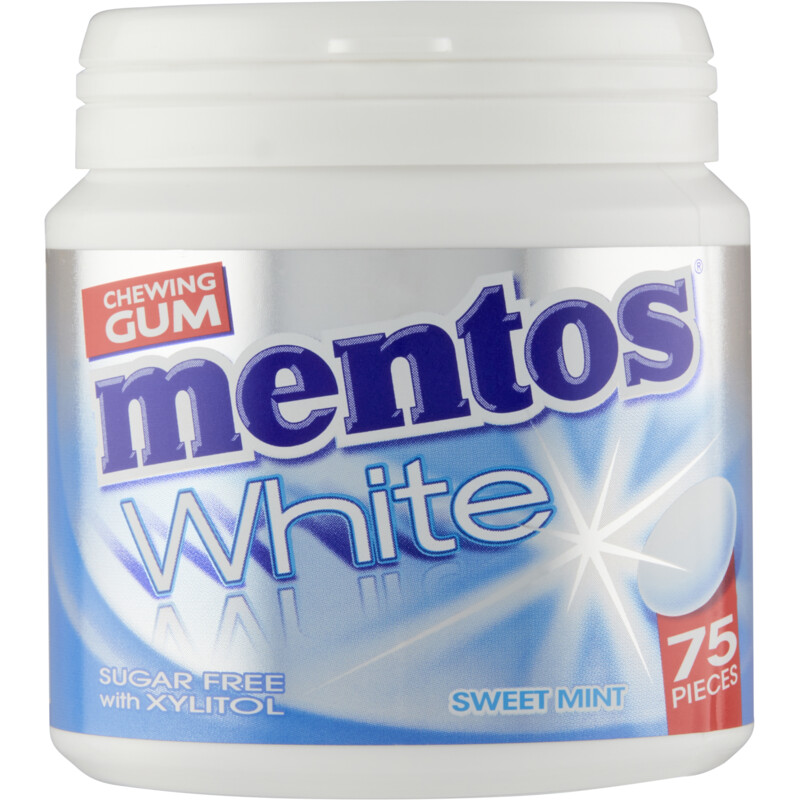 Een afbeelding van Mentos Gum White sweet mint
