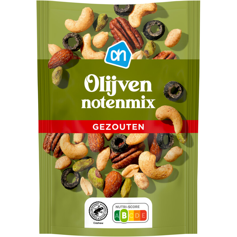 AH Gezouten olijven notenmix