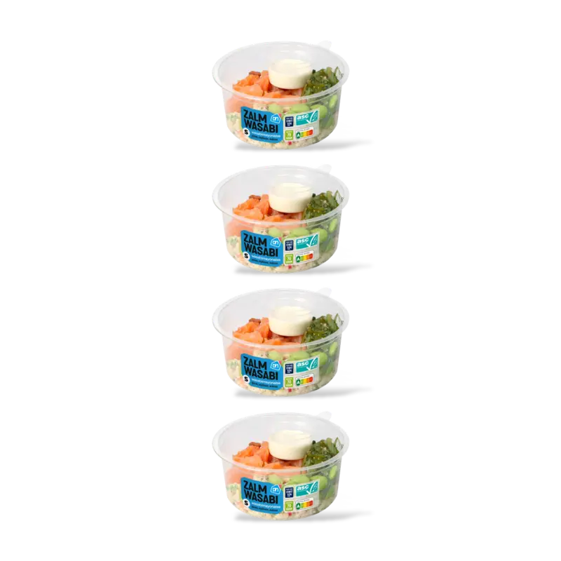 AH Mini saladbowl zalm wasabi 4-pack