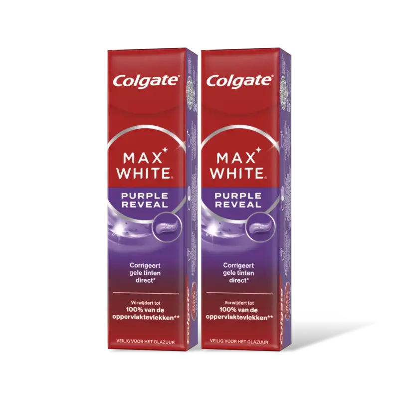 Colgate Max white purple reveal 2-pack
