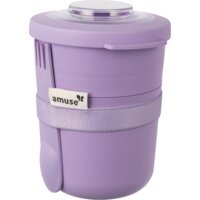 Een afbeelding van Amuse Tylla duo mueslibeker met spork lila