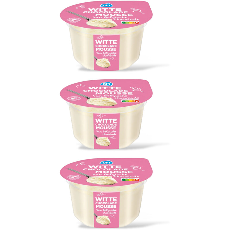 AH Witte chocolade mousse 3-pack