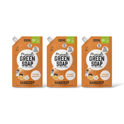 pdp-image-Marcel's Green Soap Handzeep orange & jasmin navul 3pack