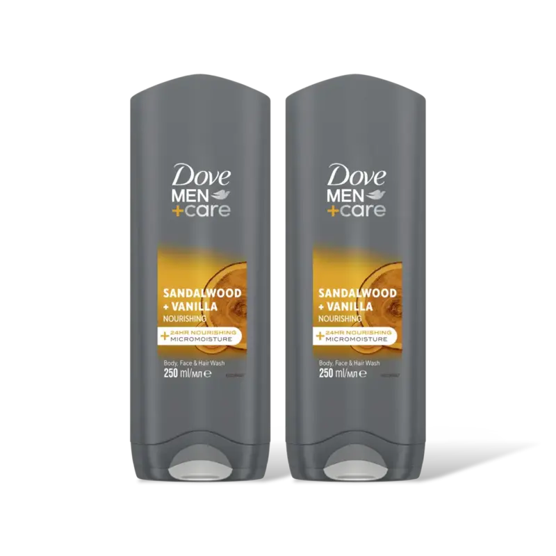 Dove Men+care sandalwood + vanilla 2-pack