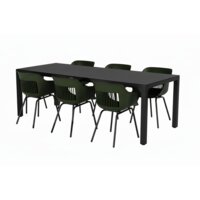 Een afbeelding van Hartman Combideal diningset Jill 220 moss groen