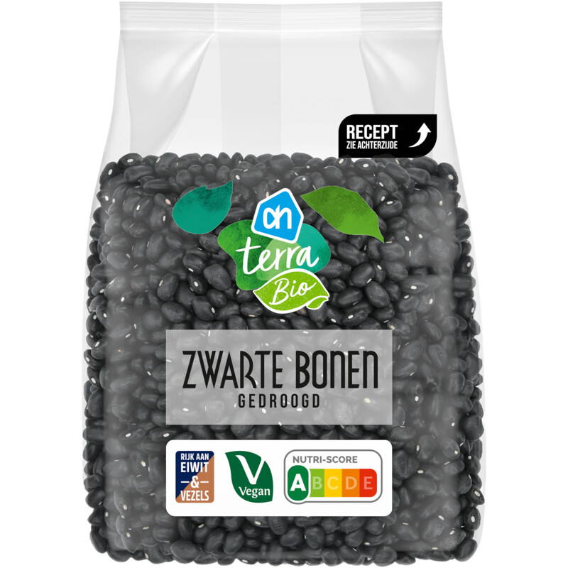 Een afbeelding van AH Terra Biologisch zwarte bonen gedroogd
