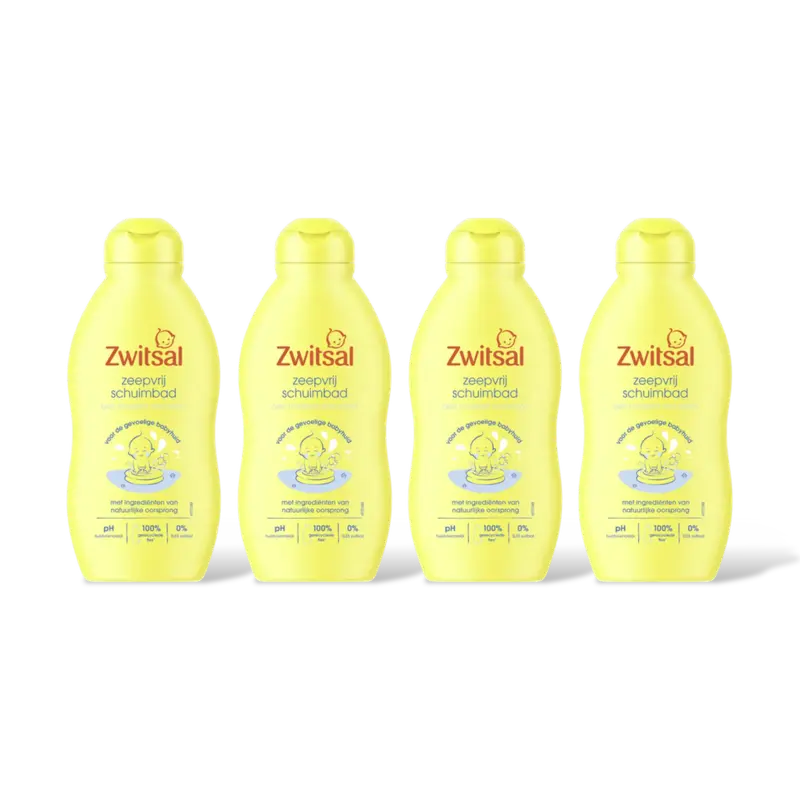 Baby zeepvrij schuimbad 4-pack
