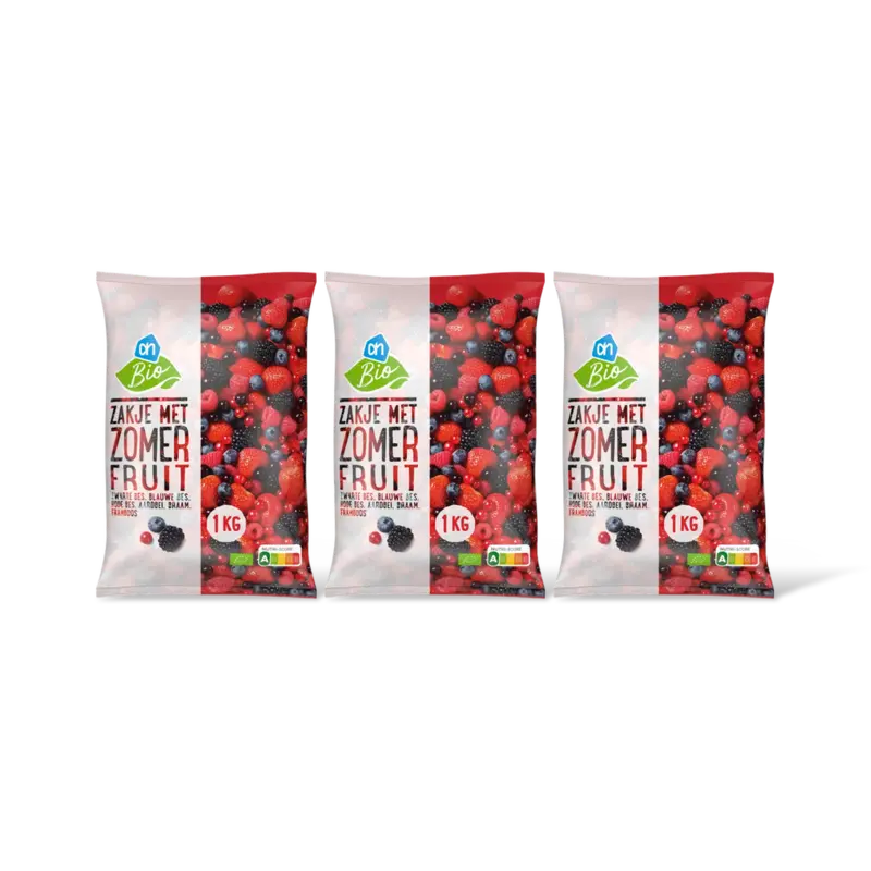 Zakje met zomer fruit 3-pack