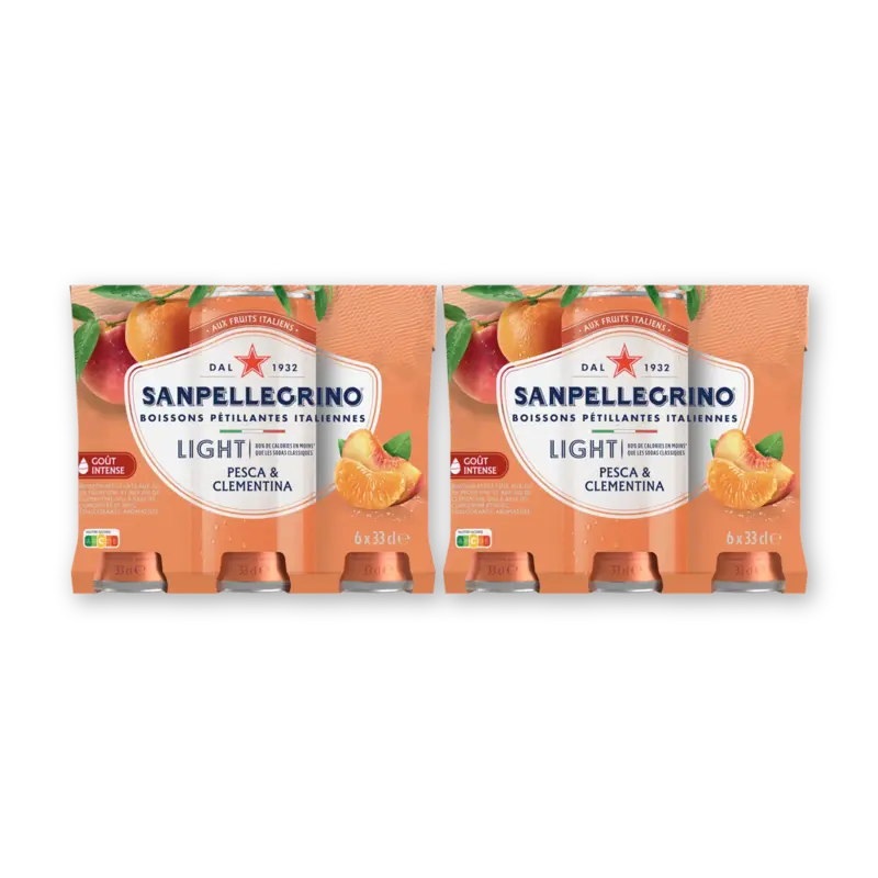 Pesca and clementina light 6-pack 2-pack