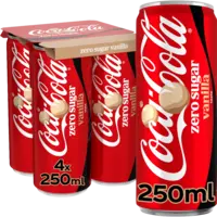 Coca-Cola Zero sugar vanilla 4-pack