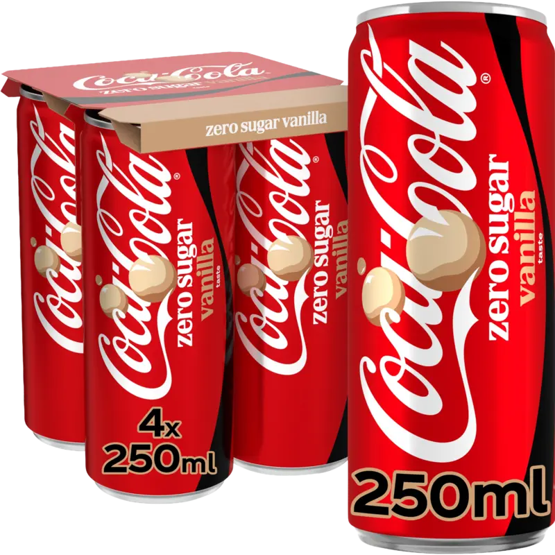 Coca-Cola Zero sugar vanilla 4-pack
