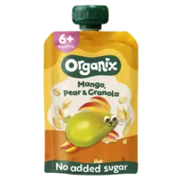 Organix Knijpfruit mango, pear & granola 6m+