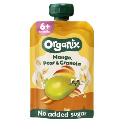 pdp-image-Organix Knijpfruit mango, pear & granola 6m+