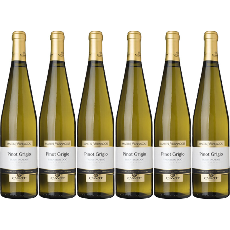 Een afbeelding van Mastri Vernacoli Pinot grigio 6 flessen