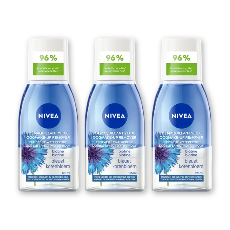 NIVEA Double effect oogmake-up remover 3-pack