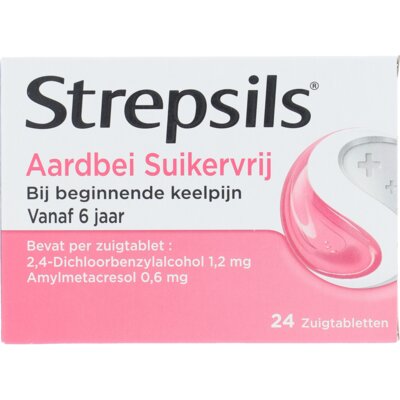 pdp-image-Strepsils Aardbei suikervrij zuigtabletten