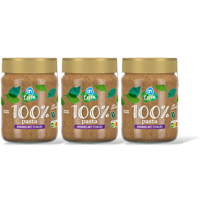 AH Terra Plantaardig 100% pasta amandel 3-pack