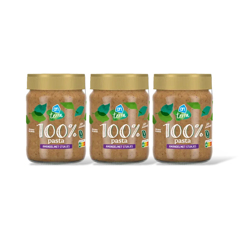 AH Terra Plantaardig 100% pasta amandel 3-pack