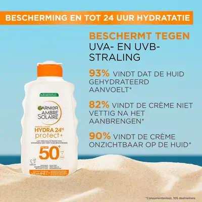 pdp-image-Ambre Solaire Hydra 24h protect zonnemelk spf50+