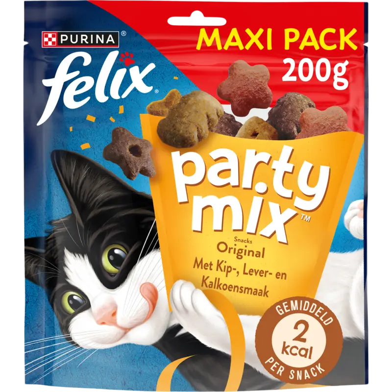 ® Party Mix Original met Kip-, Lever- & Kalkoensmaak - Kattensnacks