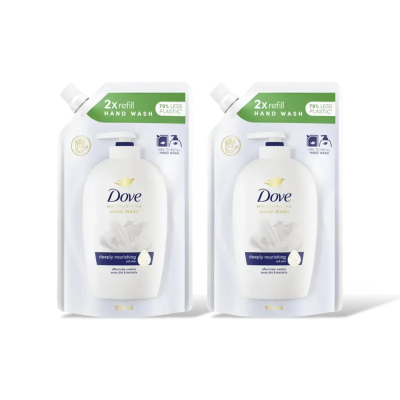 Dove Deeply nourishing handzeep navul 2-pack