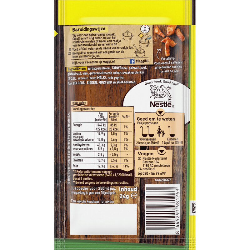 Een afbeelding van Maggi Jus stamppot