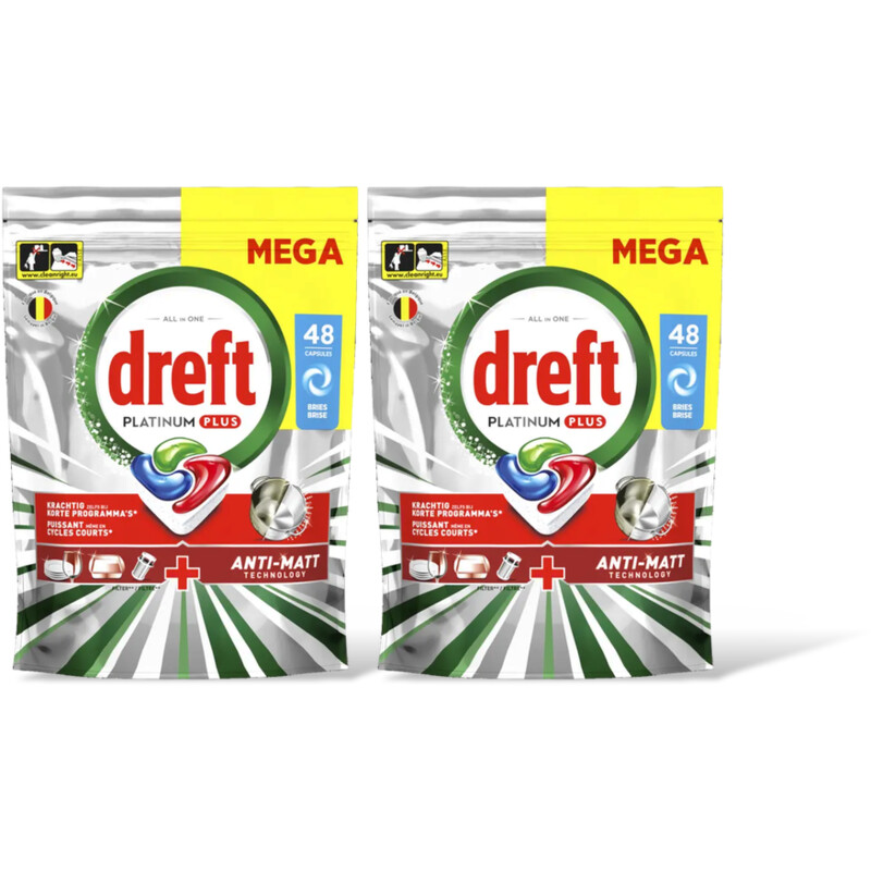 Dreft Platinum+ vaatwastabletten original 2pck