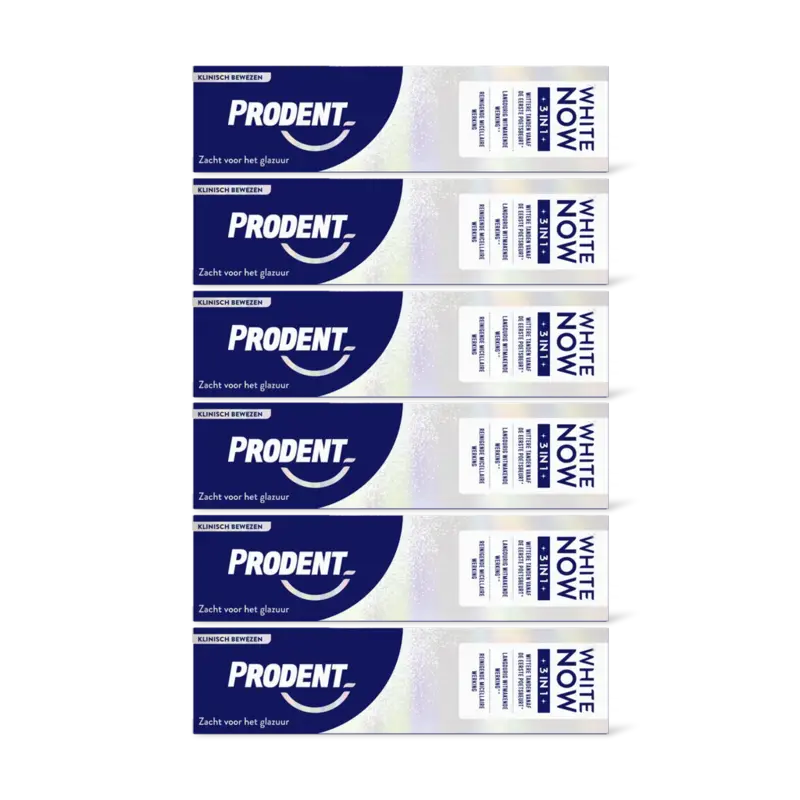 Prodent Tandpasta white now 3-in-1 6-pack