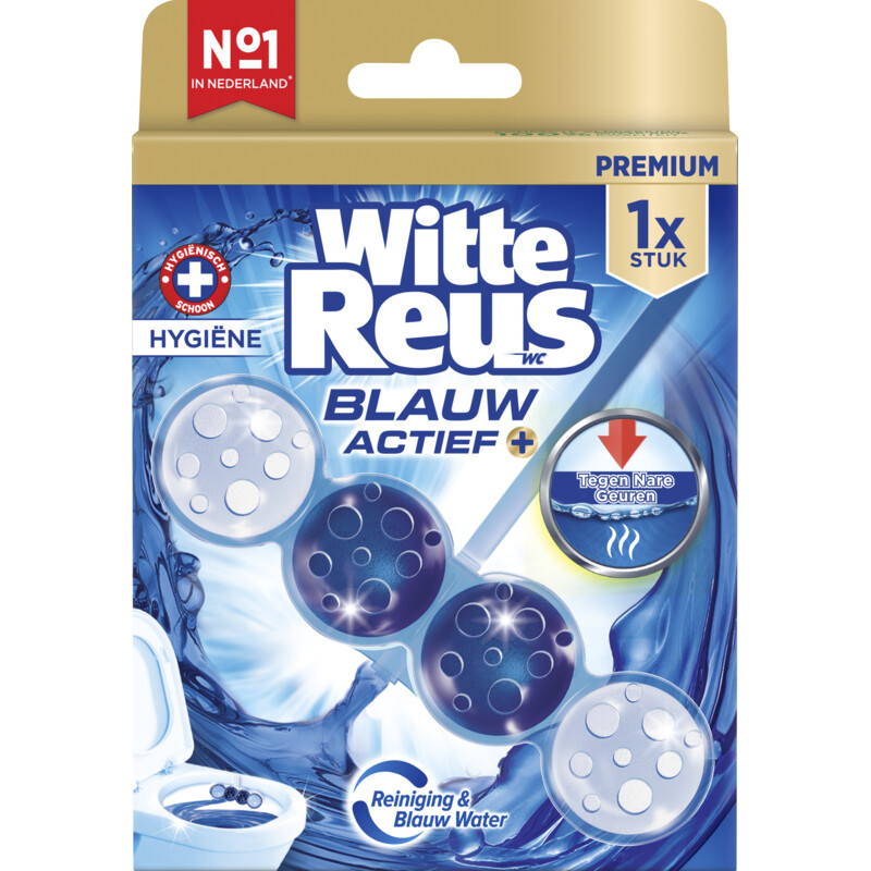 Een afbeelding van Witte Reus Toiletblok blauw actief hygiene