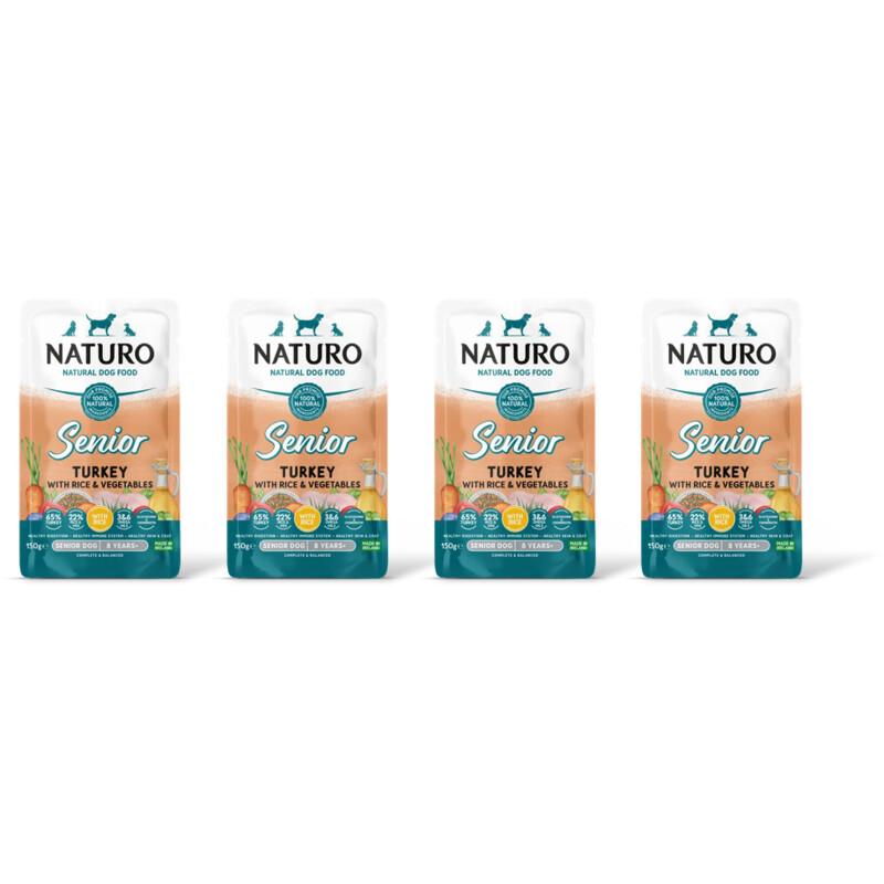 Naturo Senior turkey & rice 4-pack