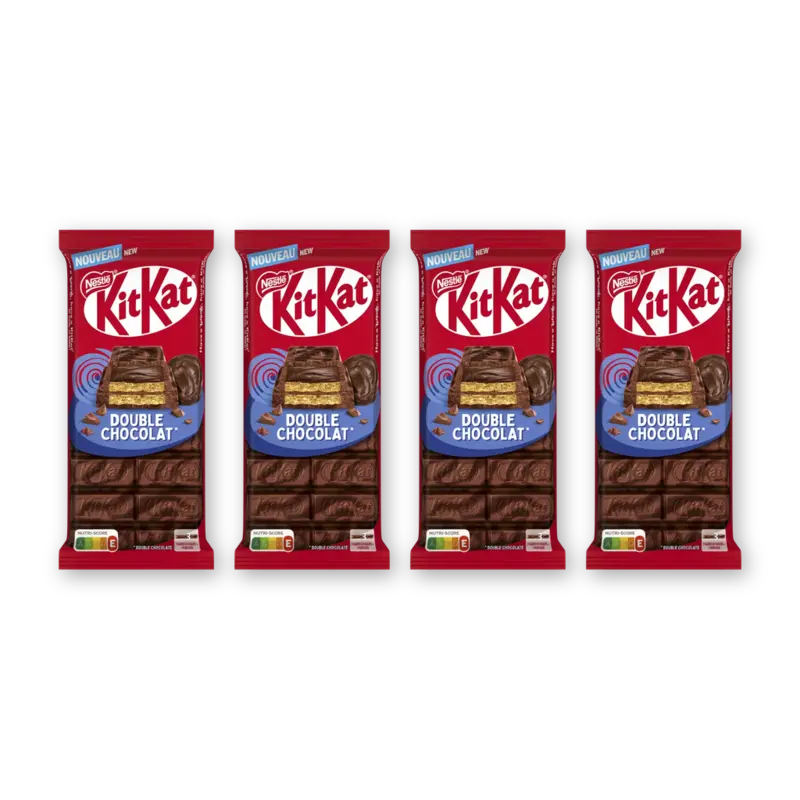 Melkchocoladereep double chocolate 4-pck