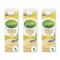 Campina Zacht & luchtig vanille smaak 3-pack