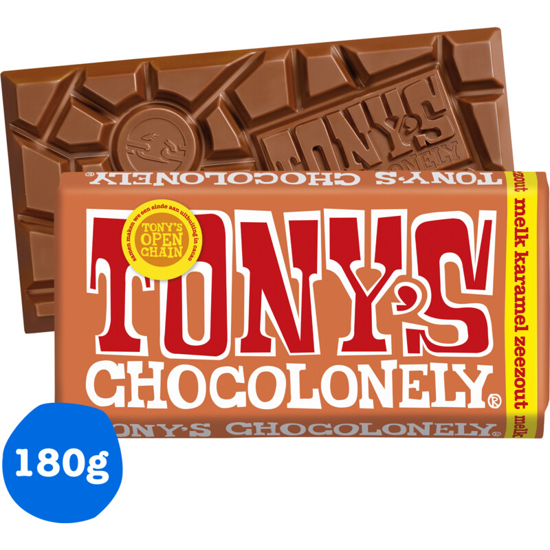 Een afbeelding van Tony's Chocolonely Reep melk karamel zeezout