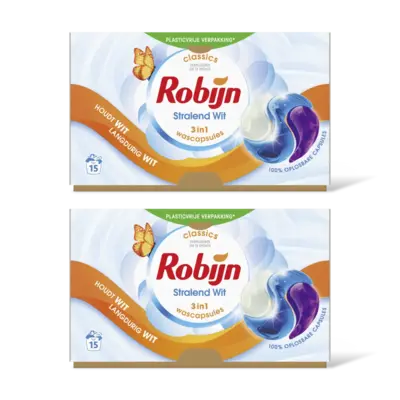 pdp-image-Robijn 3-in-1 Wascapsules stralend wit 2-pack