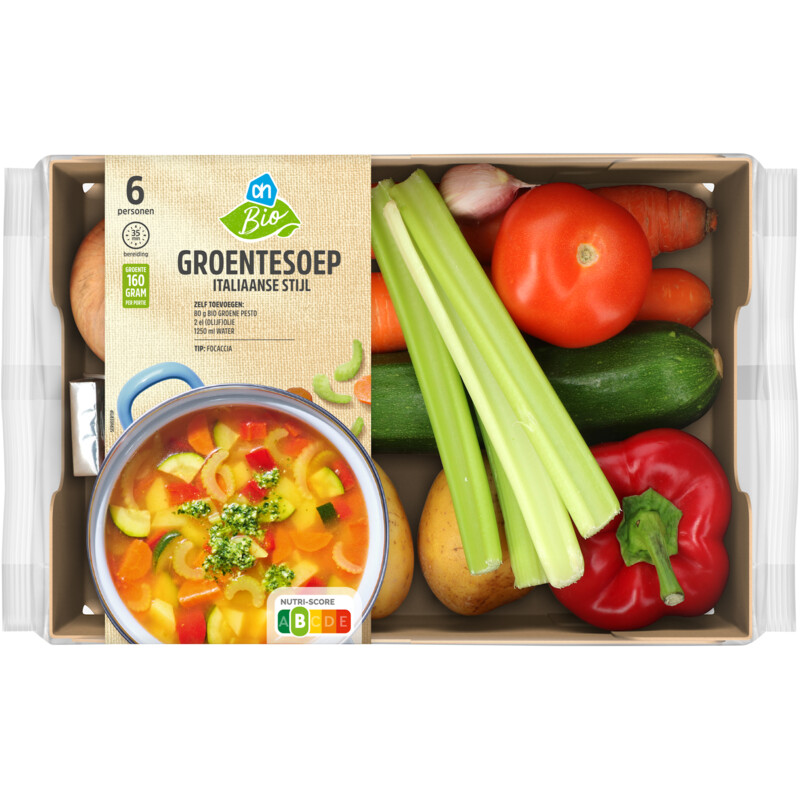 Een afbeelding van AH Biologisch Italiaanse groentesoep verspakket
