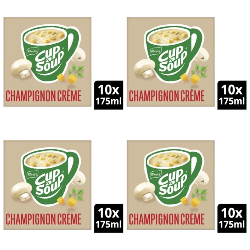 Knorr Cup-a-soup champignon crème 4-pack