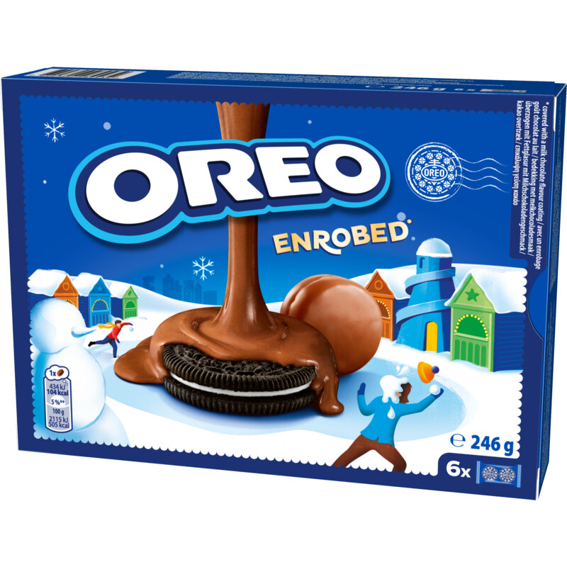 Een afbeelding van Oreo Koekjes omhuld met melkchocoladesmaak