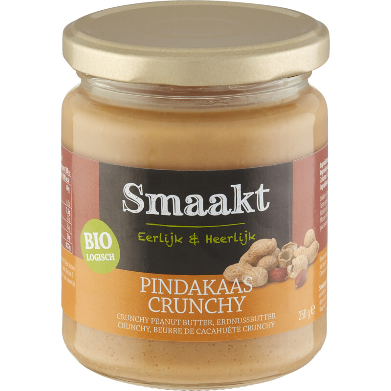Een afbeelding van Smaakt Pindakaas crunchy biologisch