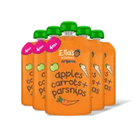 Ella's kitchen Wortels, appels, pastinaak 4m+ bio 5-pk