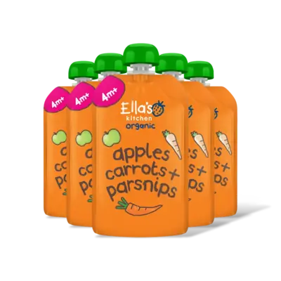 pdp-image-Ella's kitchen Wortels, appels, pastinaak 4m+ bio 5-pk