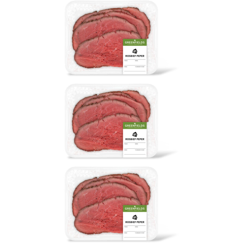 AH Greenfields Rosbief peper kleinverpakking 3-pack