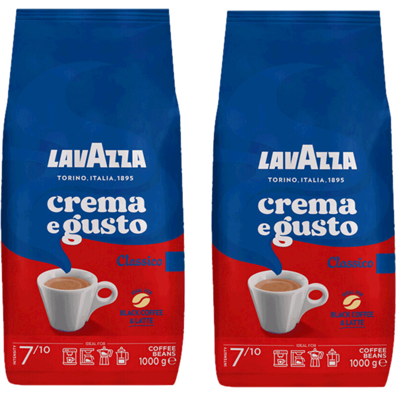 Een afbeelding van Lavazza Crema gusto classico koffiebonen 2-pack