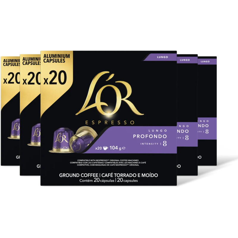 L'OR Espresso lungo profondo capsules 5-pack
