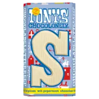 Tony's Chocolonely Witte chocolade letterreep pepernoot S