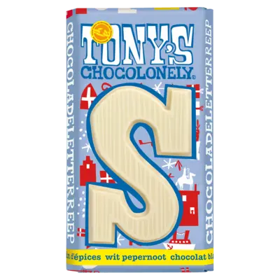 pdp-image-Tony's Chocolonely Witte chocolade letterreep pepernoot S