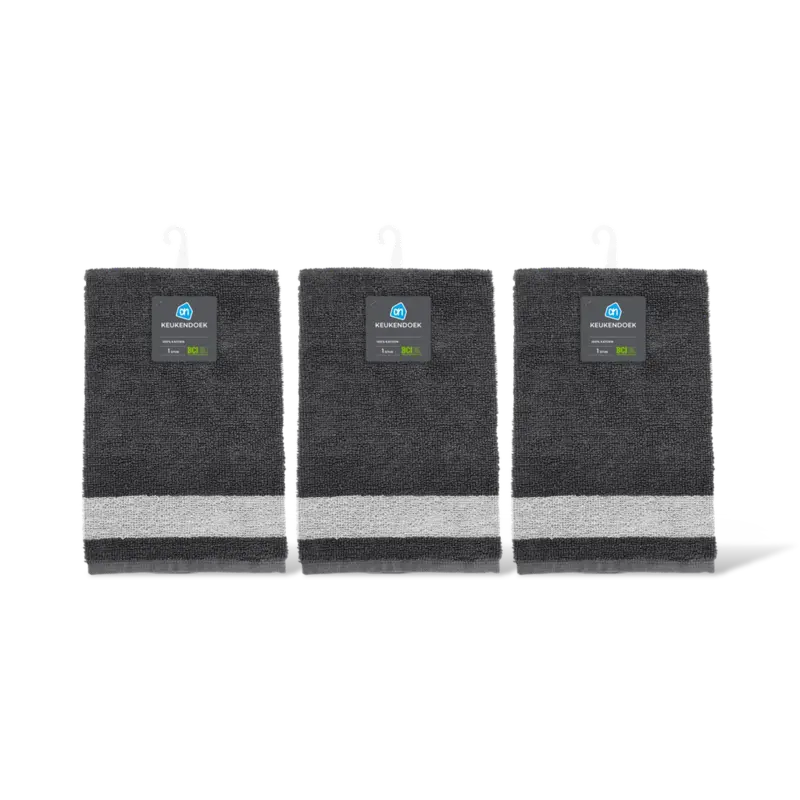 AH Keukendoek grijs 3-pack