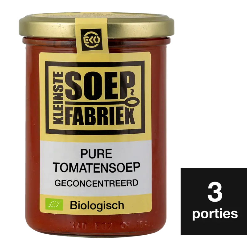 Kleinste Soepfabriek Pure tomaten soep biologisch