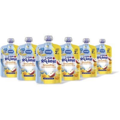 pdp-image-Nestlé Little Rockets Knijpfruit banaan 2+ 6pk