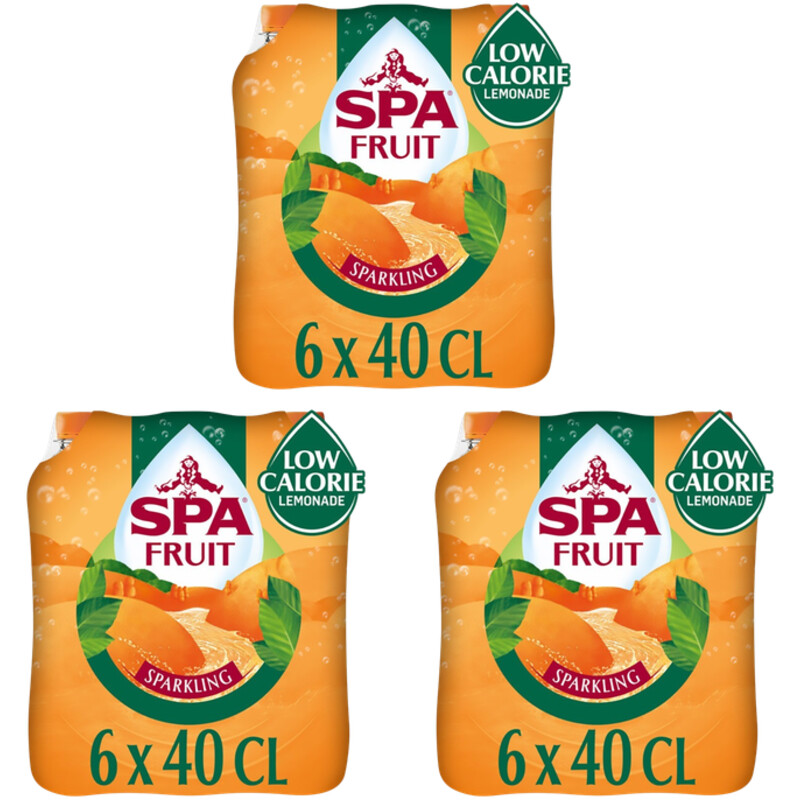 Een afbeelding van Spa Fruit orange bruisend 18-pack